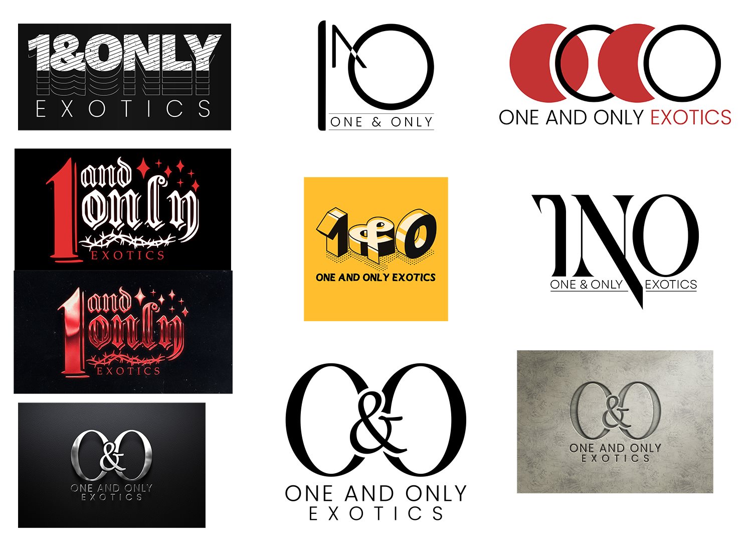 One & Only brand identity and logo mockups